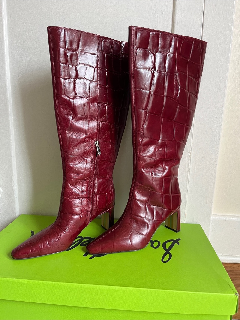 Sam Edelman Leather Wide Calf Knee High Boots